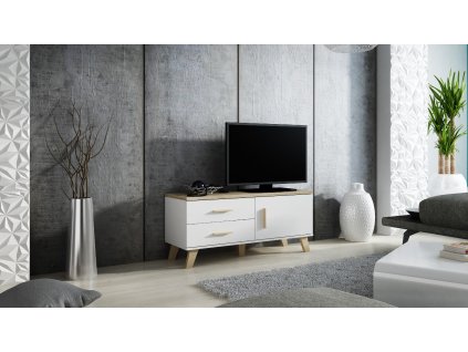 TV stolek Lotus - bílý, 120 cm