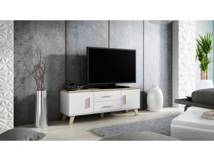 TV stolek Lotus - bílá, 140 cm