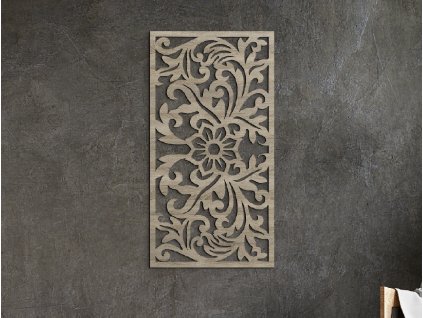 Dřevěný panel na zeď Květiny