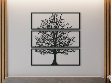 3dílný dřevěný obraz Strom