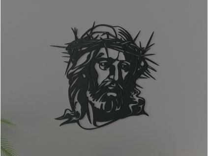 Dřevěná samolepka Korunován Ježíš