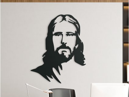 Dřevěná samolepka na zeď Ježíš