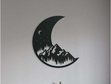 Dřevěná dekorace Měsíc a hvězdy