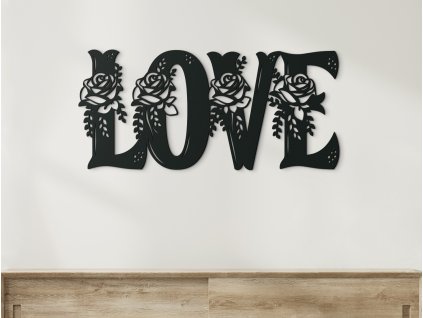 Dřevěný nápis na zeď LOVE