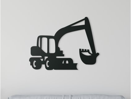 Dekorácia na stenu do detskej izby Bager (Rozměr obrazu 65 x 86 cm, Barva obrazu Antracit)