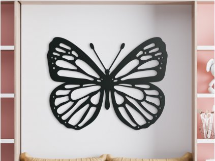 Dřevěná samolepka do dětského pokoje Motýl
