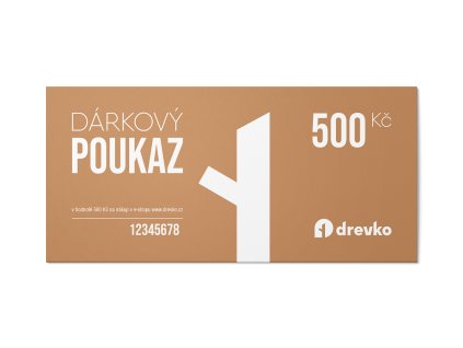 poukaz 500 drevko