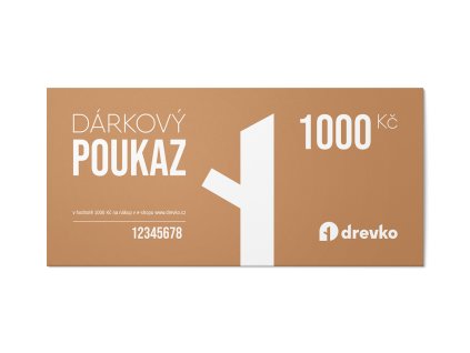 poukaz 1000 drevko