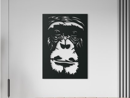 Dřevěný obraz na zeď Šimpanz