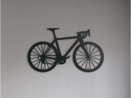 Dřevěná samolepka na zeď Bicykl