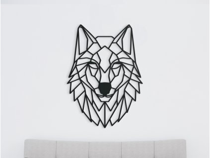 3D samolepka na zeď Polygonální vlk