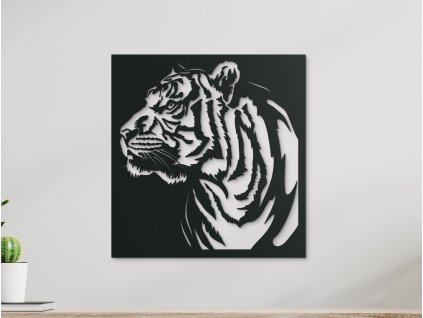 Dřevěný obraz na zeď Profil tygra