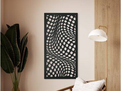 Dřevěný abstraktní obraz Síťovina