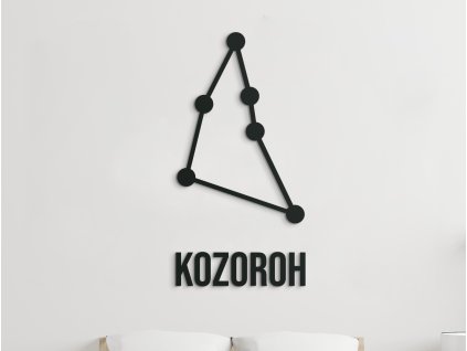 Samolepka souhvězdí Kozoroh (Barva obrazu Antracit, Rozměr obrazu 67 x 43 cm)