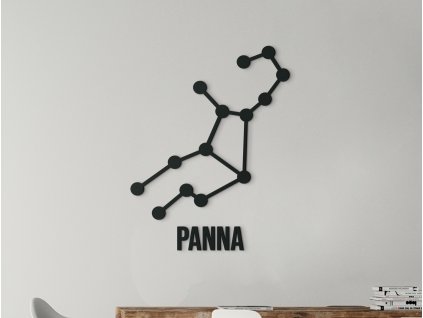 Samolepka souhvězdí Panna (Barva obrazu Antracit, Rozměr obrazu 76 x 59 cm)