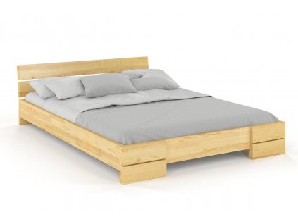 Masivní postel Sandemo z borovice - přírodní