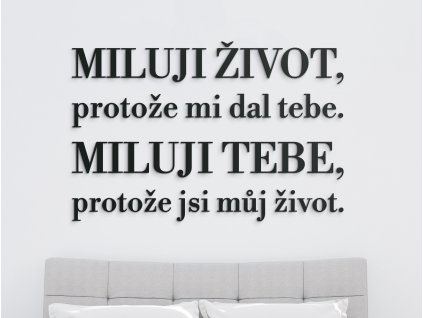 Citát o lásce Miluji život, protože mi dal tebe