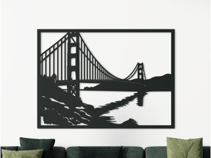 Obraz Most Golden Gate, San Francisco (Rozměr obrazu 89 x 122 cm, Barva obrazu Antracit)