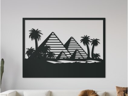 Obraz Pyramídy v Gíze (Rozměr obrazu 89 x 122 cm, Barva obrazu Antracit)