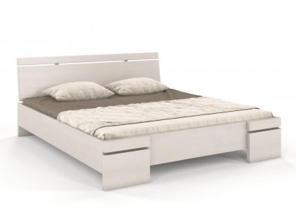 Dřevěná postel z borovice Sparta Maxi - bílá