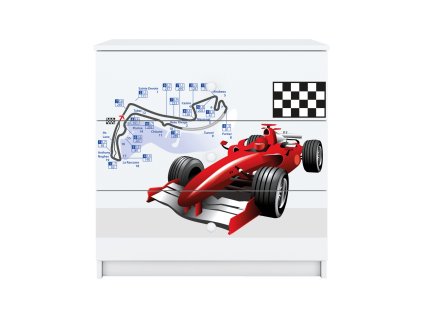 Dětská komoda Formule (bílá)