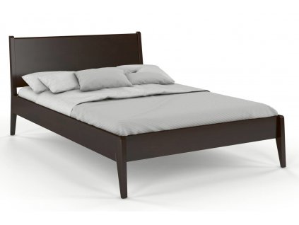 Masivní postel Radom z borovice - palisandr