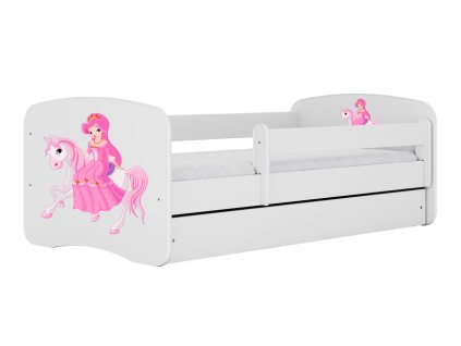Dětská postel Princezna na koníku (bílá)