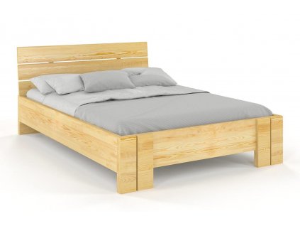 Borovicová postel Arhus High s úložným prostorem - přírodní