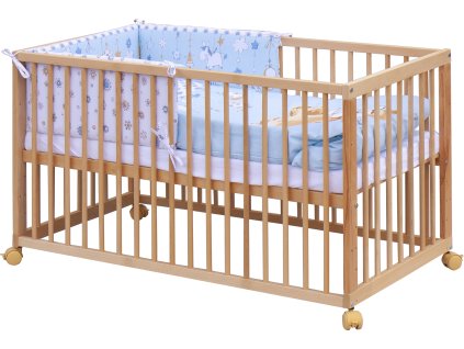 58840 detska postielka s kompletnou vybavou grisi modra 120 x 60 cm
