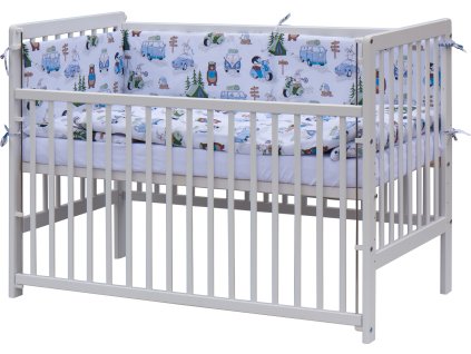 58873 detska postielka s kompletnou vybavou fany modra 120 x 60 cm