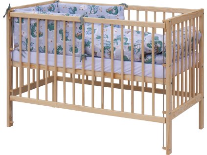 58960 detska postielka s kompletnou vybavou dino tyrkysova 120 x 60 cm