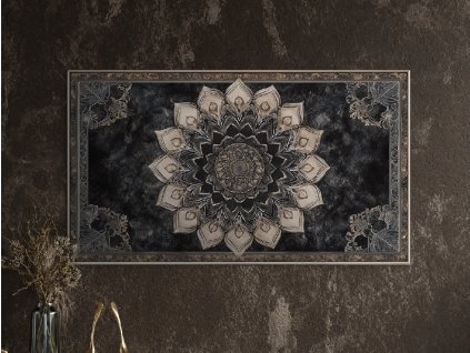 Mandala na stenu Hĺbka ticha (Rozměr obrazu 68,5 x 120 cm, Povrchová úprava 3D)