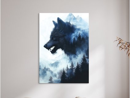 Obraz Vlčí tieň hôr (Velikost obrazu A1, Barva rámu Bez rámu, Povrchová úprava 3D)