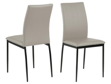 61183 jedalenska stolicka demina 4 ks taupe ekokoza cierna