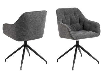62404 otocne jedalenske kreslo brooke antracit cierna