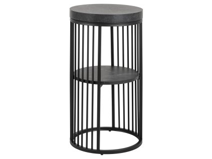 62695 okruhly nocny stolik strington cierna