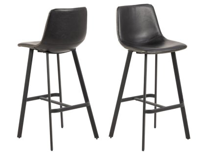 61849 2x barova stolicka oregon cierna ekokoza