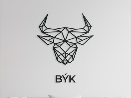 Samolepka na zeď znamení Býk (Barva obrazu Antracit, Rozměr obrazu 94,5 x 77 cm)