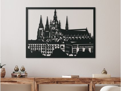 Obraz Pražský hrad (Barva obrazu Antracit, Rozměr obrazu 89 x 122 cm)