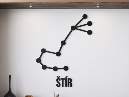 Samolepka souhvězdí Štír (Barva obrazu Antracit, Rozměr obrazu 76 x 58,5 cm)