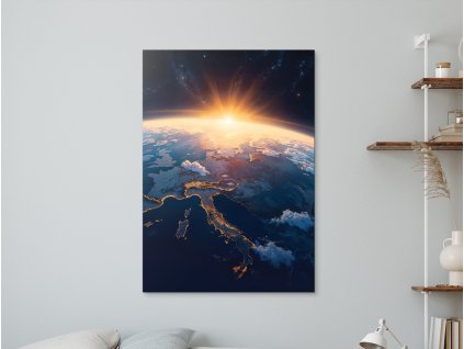 Obraz Úsvit nad Európou (Velikost obrazu A1, Barva rámu Bez rámu, Povrchová úprava 3D)