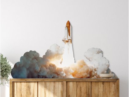 Obraz Prvý let Atlantisu (Rozměr obrazu 81 x 150 cm, Povrchová úprava 3D)