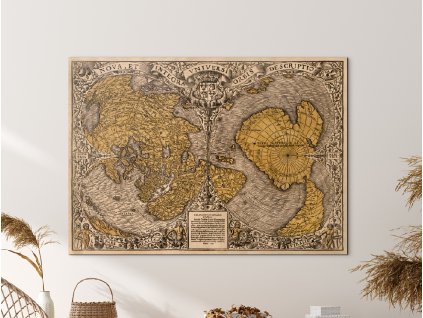 Mapa Nova et integra universi orb (Velikost obrazu A1, Barva rámu Bez rámu, Povrchová úprava 3D)