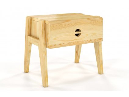 Noční stolek z masivu borovice Radom - přírodní