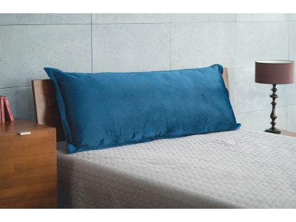Dekorační polštář na postel Mjuka - modrý