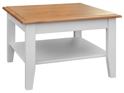 Malý konferenční stolek z masivu Bellu - bílá/dub
