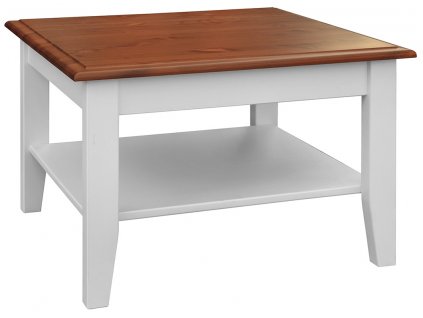 Malý konferenční stolek z masivu Bellu - bílá/ořech