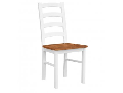Jídelní židle z masivu Bellu 01 - bílá/dub