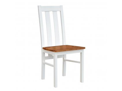 Jídelní židle z masivu Bellu 10 - bílá/dub