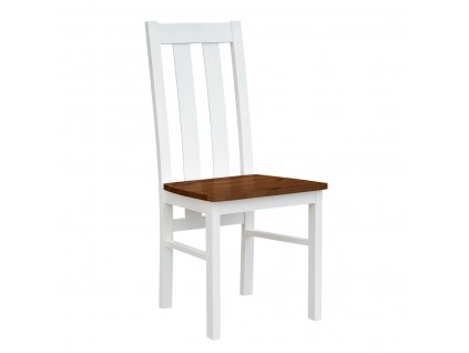 Jídelní židle z masivu Bellu 10 - bílá/ořech